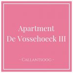 Apartment De Vossehoeck III, Callantsoog, Netherlands