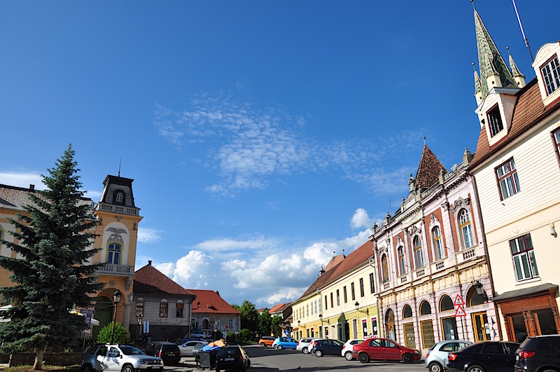 Old town of Medias, Transylvania, Romania