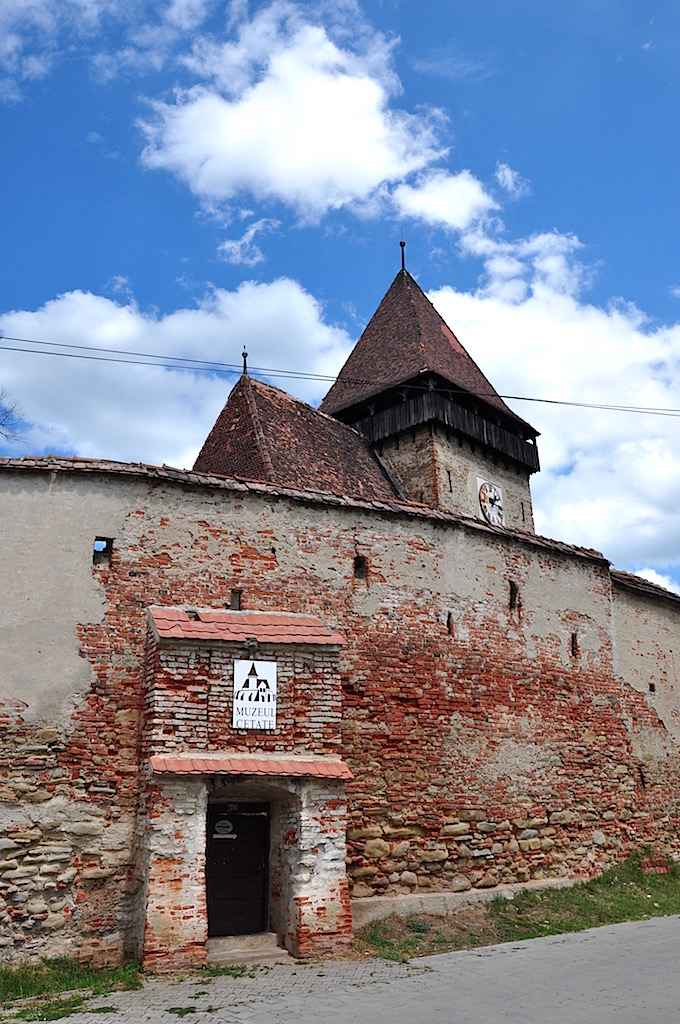 Outer ring wall of the fortified church of Frauendorf, Axente Sever, Transylvania, Romania