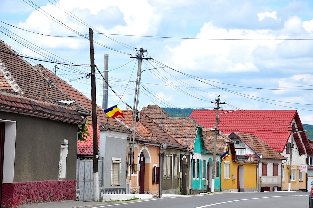 Colorful village in Transylvania, Romania