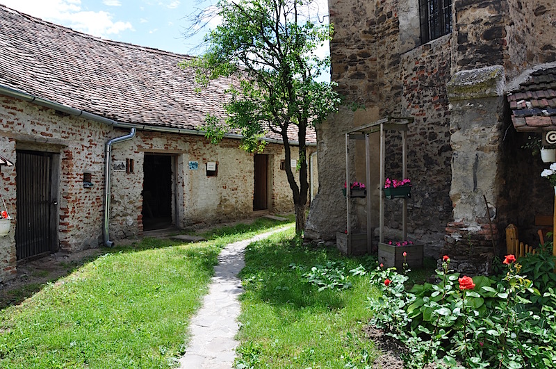 Granaries in the fortified church of Frauendorf, Axente Sever, Transylvania, Romania