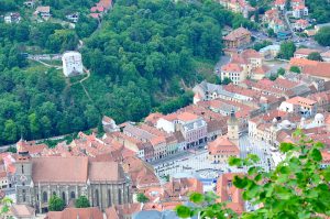 Brasov old town as seen from Tampa