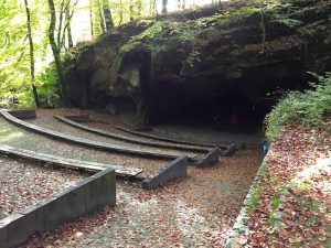 Amphitheater 'Breechkaul' on the Mullerthal Trail near Echternach, Luxembourg