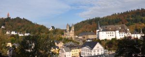 Clervaux general view with Benedictine abbey