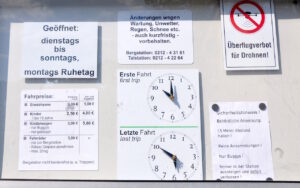 Travel times for the Burg Castle cable car