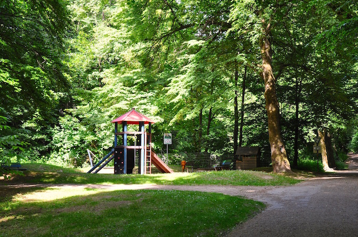 Playground in the Gräfrather Heide park in Solingen