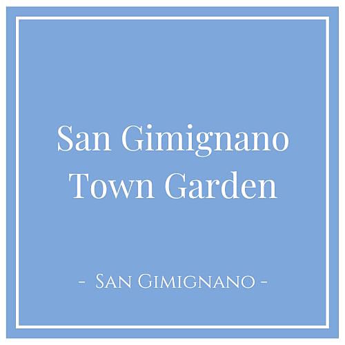 San Gimignano Town Garden, San Gimignano, Italien